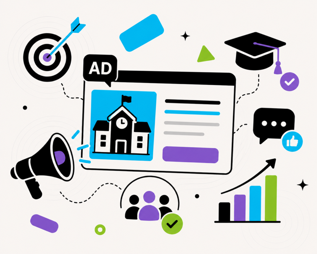 tráfego pago para escolas cursos matrículas google ads meta ads 2026