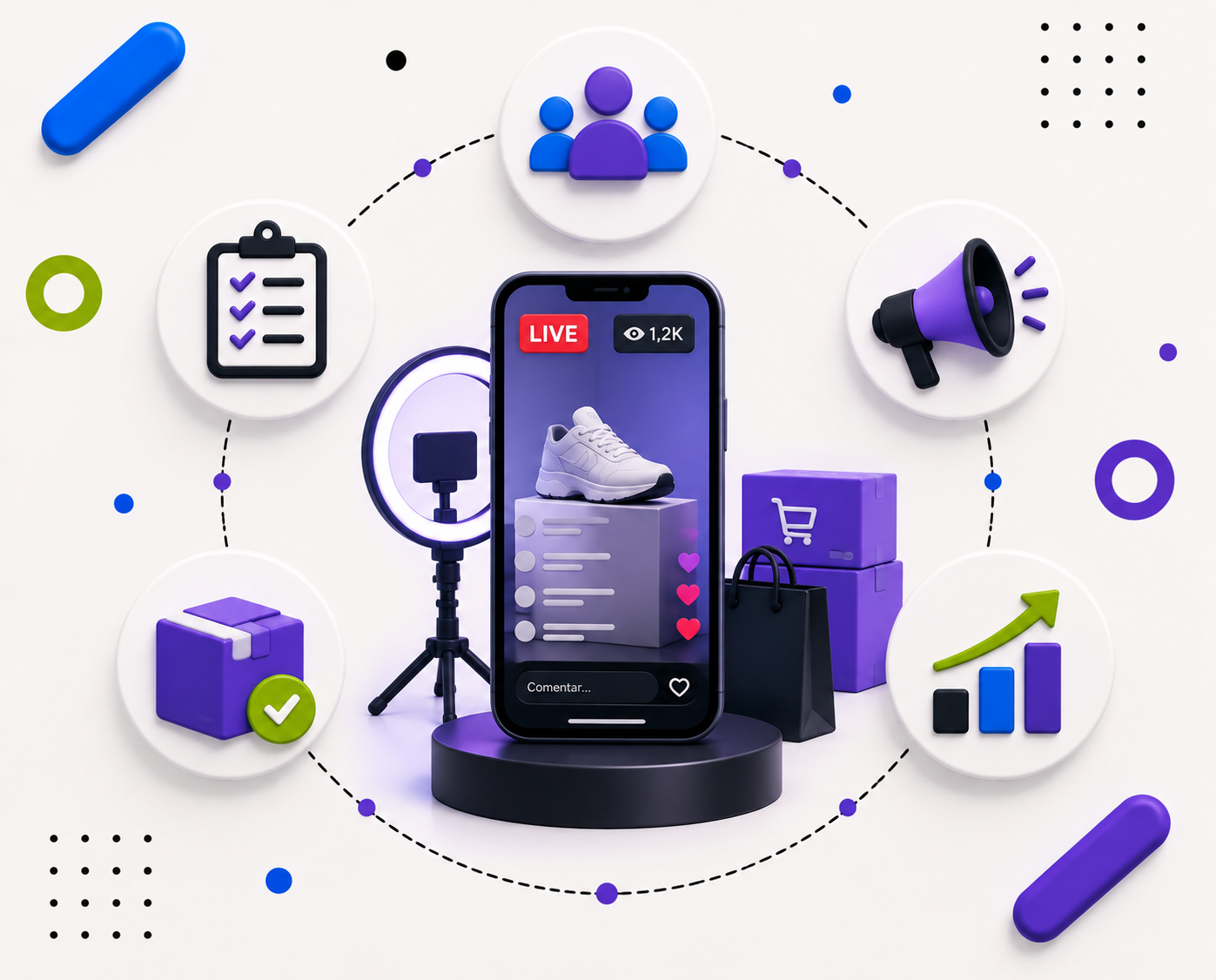 live commerce marcas operação profissional estrutura equipe calendário